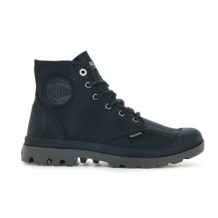 Palladium Pampa Hi WAX Men\'s Boots Black | UK Z150-EYG